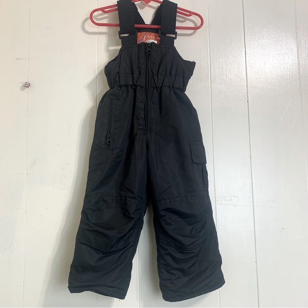 Pulse Black Snow Bib Pants Winter Ski Overall Toddler Size 2Y.